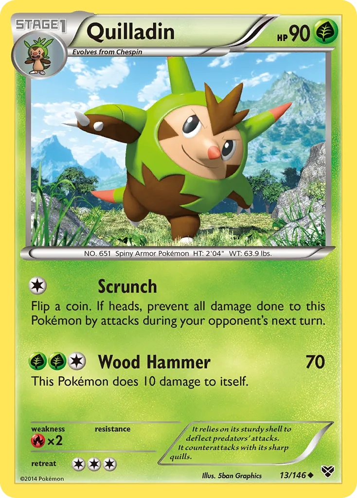 2014 XY Quilladin #013/146 Uncommon card image