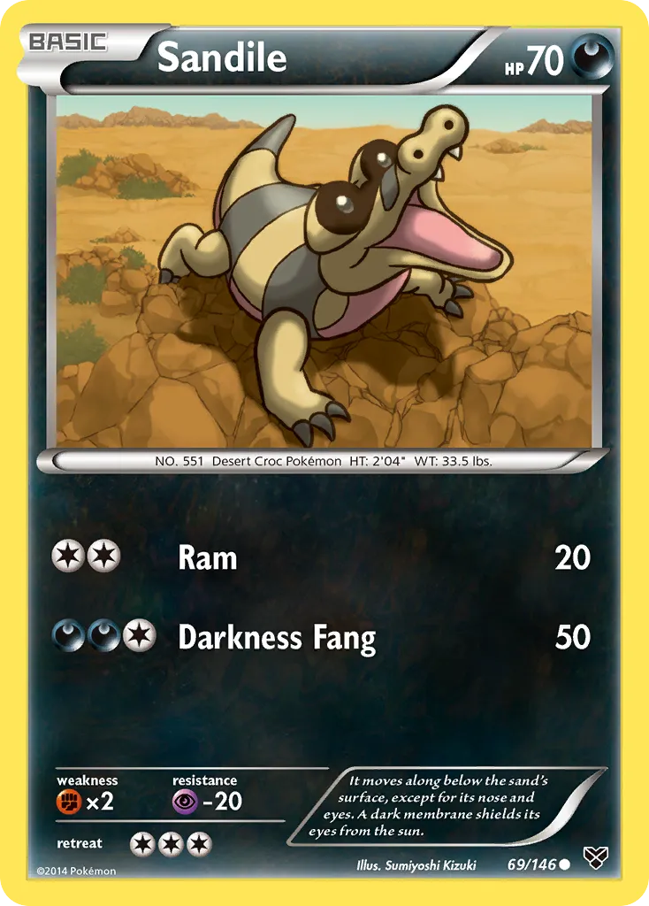 2014 XY Sandile Common #069/146 Common card image