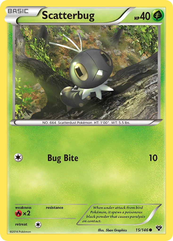 2014 XY Scatterbug Common #015/146 Common card image