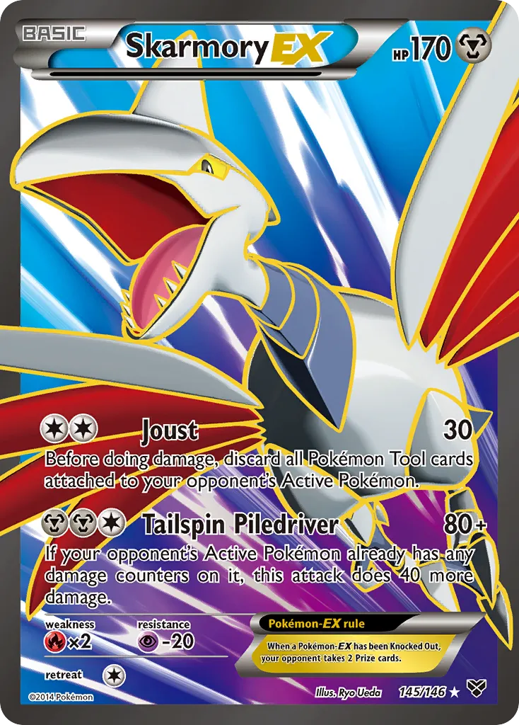 2014 XY Skarmory-EX Rare Holo EX #080/146 Rare Holo EX card image