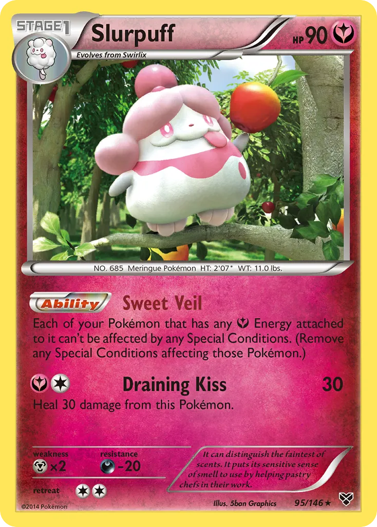 2014 XY Slurpuff Rare Holo #095/146 Rare Holo card image