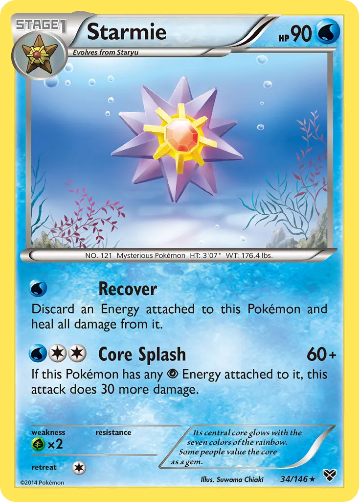 2014 XY Starmie #034/146 Rare card image