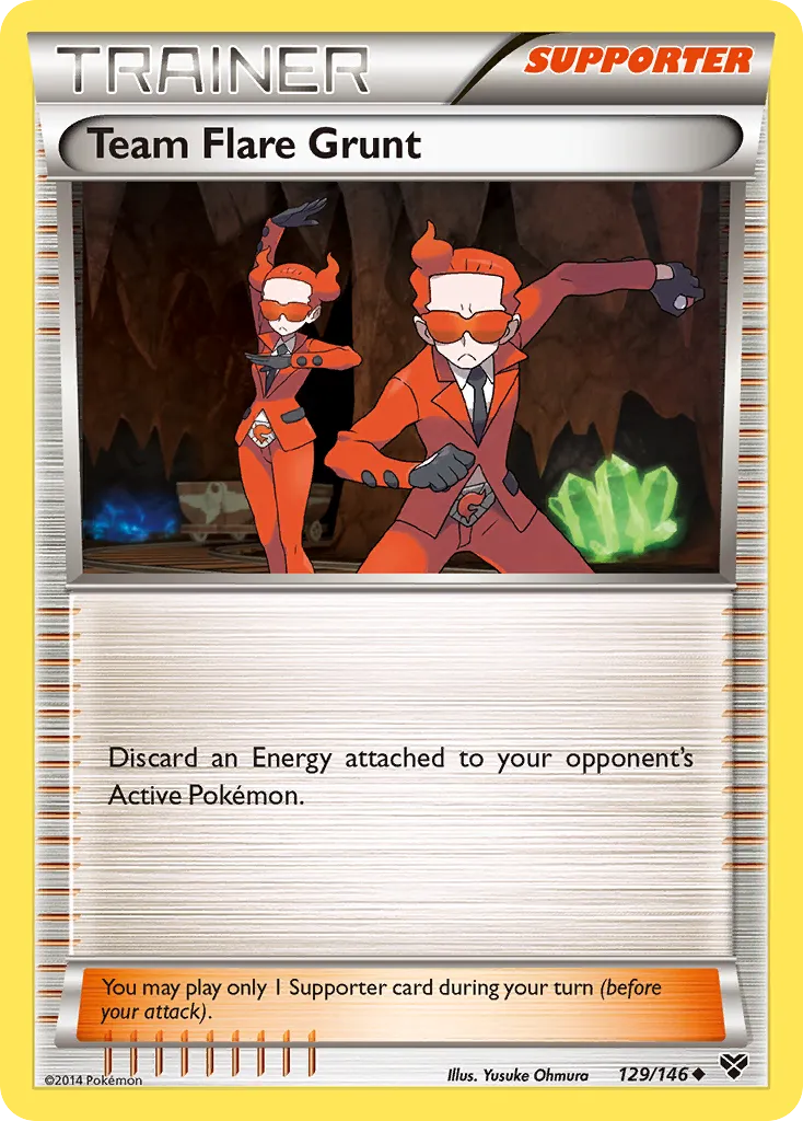 2014 XY Team Flare Grunt #129/146 Uncommon card image