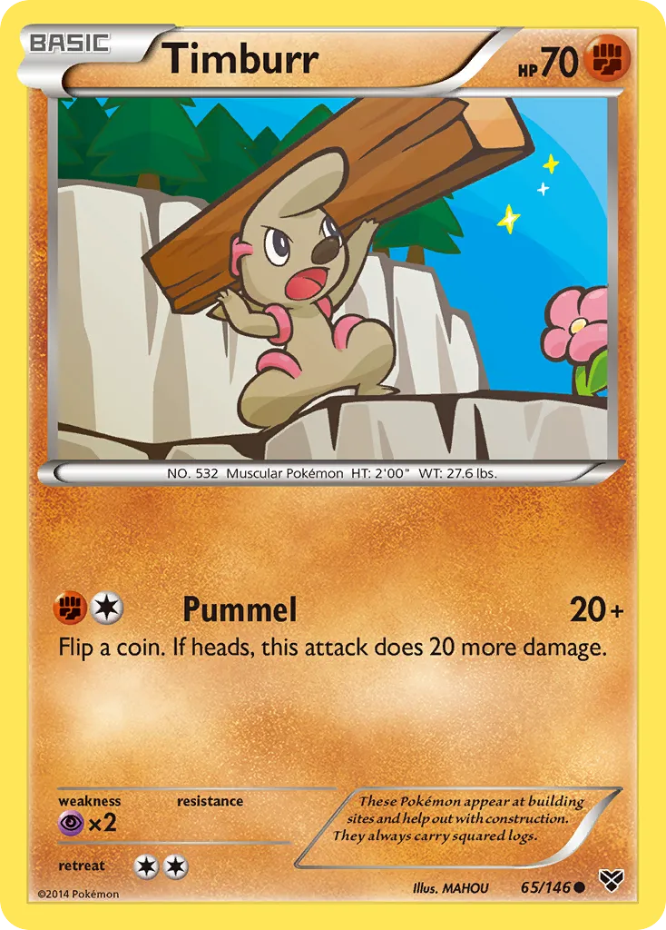 2014 XY Timburr Common #065/146 Common card image