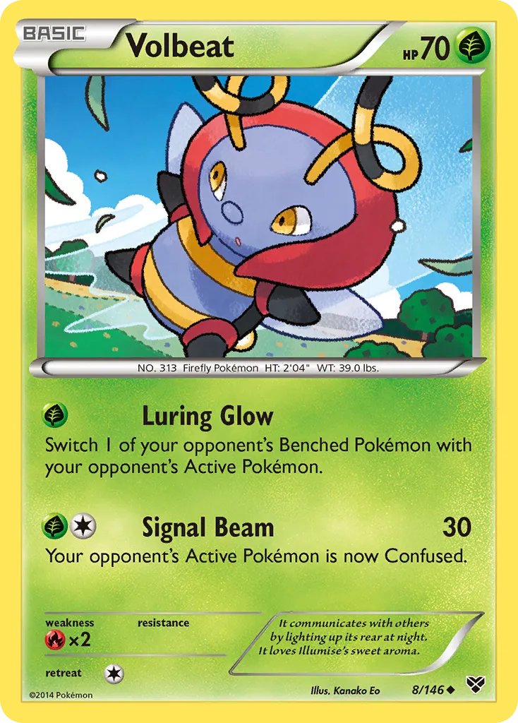 2014 XY Volbeat #008/146 Uncommon card image