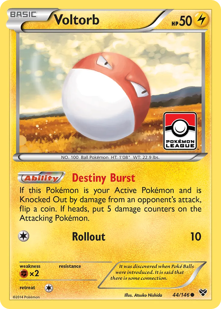 2014 XY Voltorb Common #044/146 Common card image