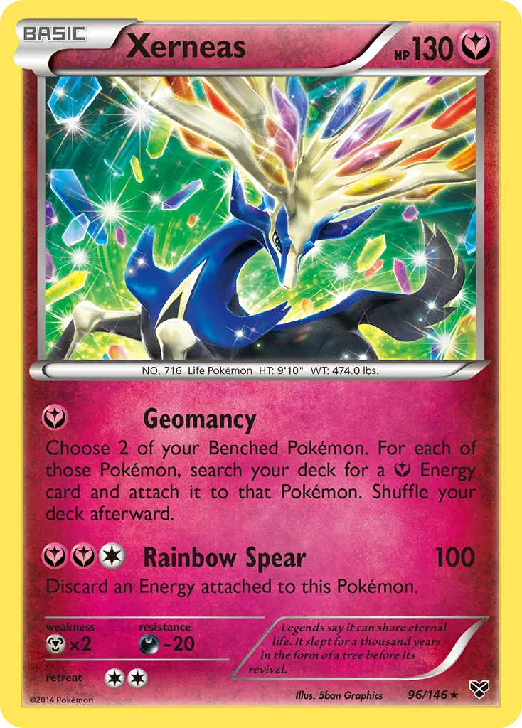 2014 XY Xerneas #096/146 Rare card image