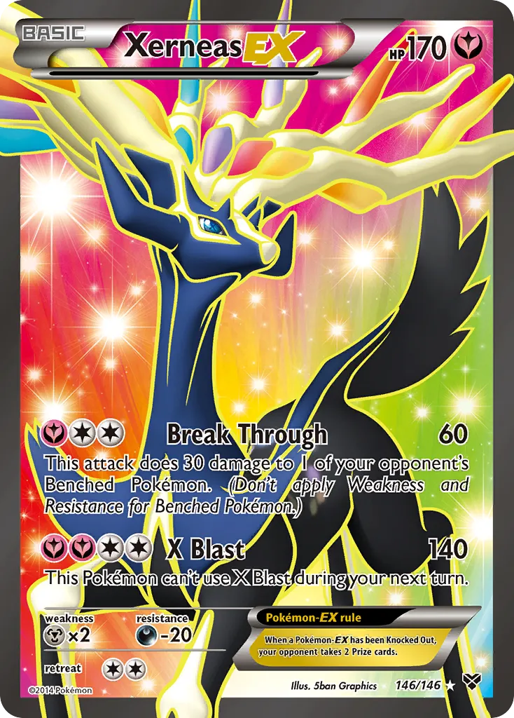 2014 XY Xerneas-EX Rare Holo EX #097/146 Rare Holo EX card image
