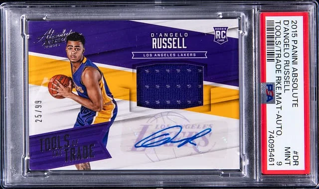 2015-16 Panini Absolute D'Angelo Russell Tools of the Trade Material #DR card image
