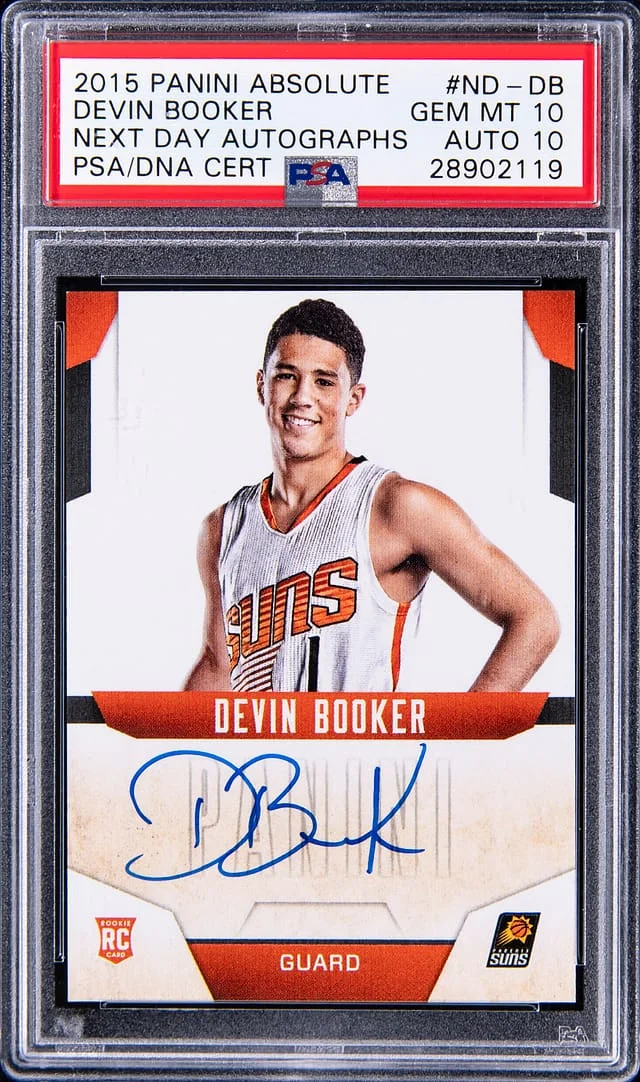 2015-16 Panini Absolute Devin Booker Next Day Autographs #ND-DB card image