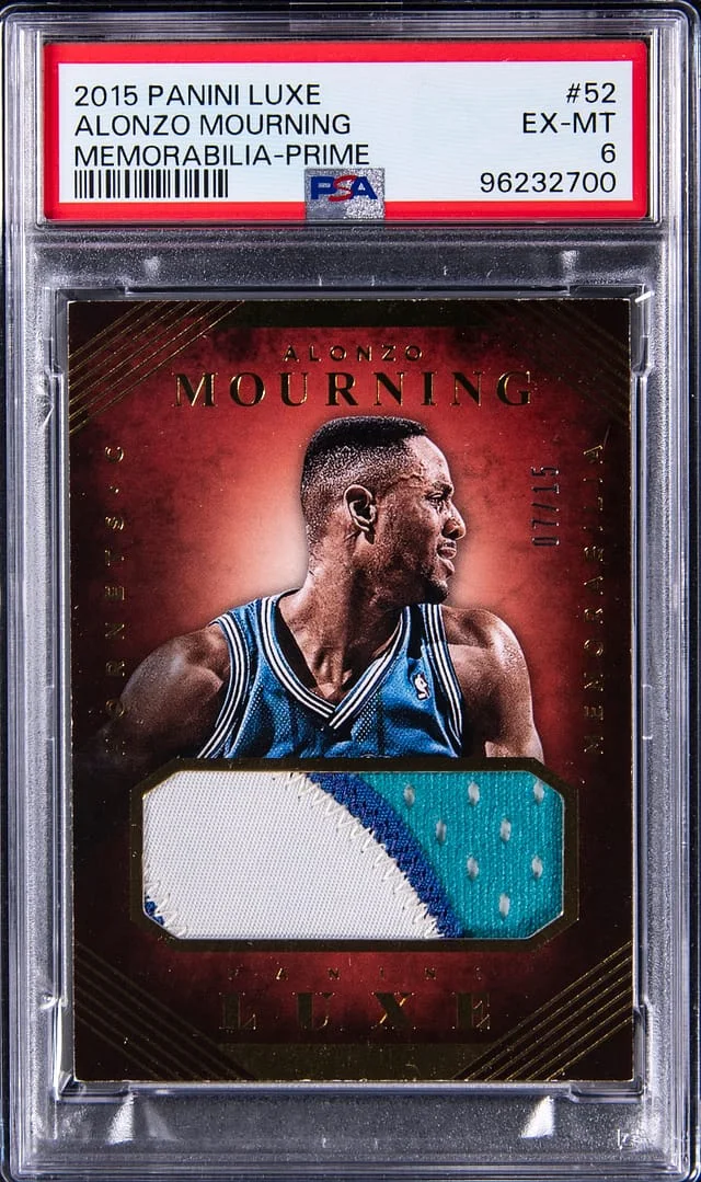2015-16 Panini Alonzo Mourning Luxe Memorabilia Prime #52 card image