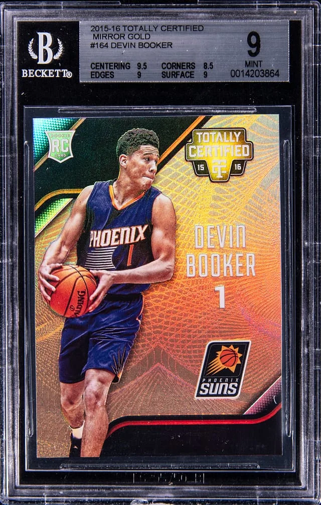 2015-16 Panini Devin Booker Totally Certified Mirror Gold #164 card image