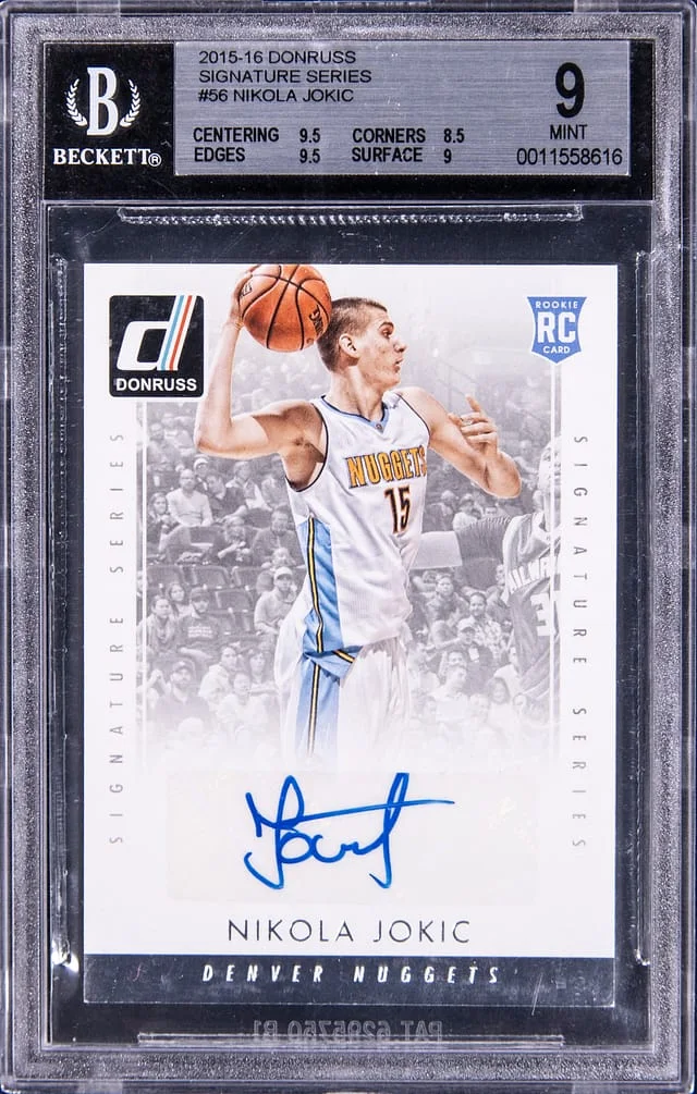 2015-16 Panini Donruss Nikola Jokic Signature Series #SS-NJK card image