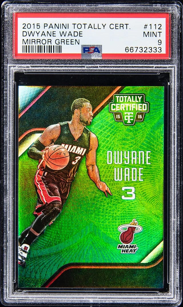 2015-16 Panini Dwyane Wade Totally Certified Mirror Green #112 card image