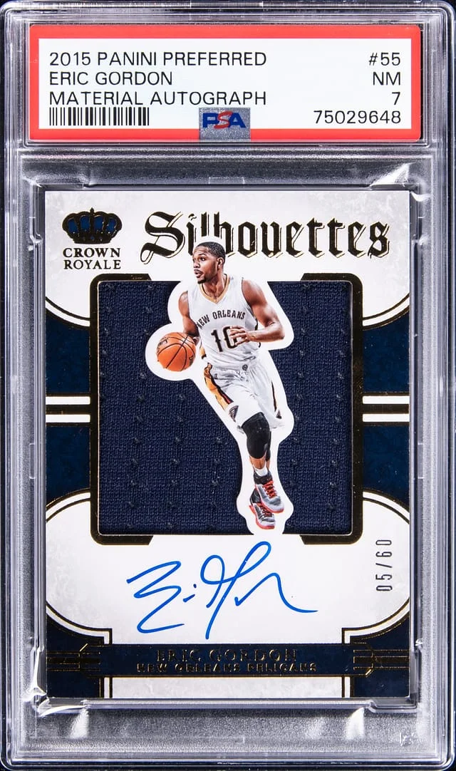 2015-16 Panini Eric Gordon Preferred Material Autograph #55 card image