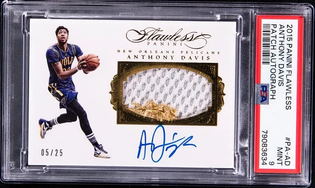 2015-16 Panini Flawless Anthony Davis Patch Autograph #PA-AD card image