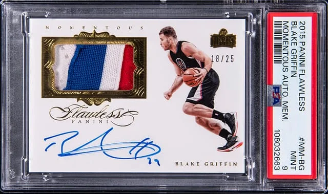 2015-16 Panini Flawless Blake Griffin Momentous Autograph Memorabilia #MM-BG card image