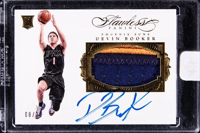 2015-16 Panini Flawless Devin Booker Patch Autographs #PA-DB card image