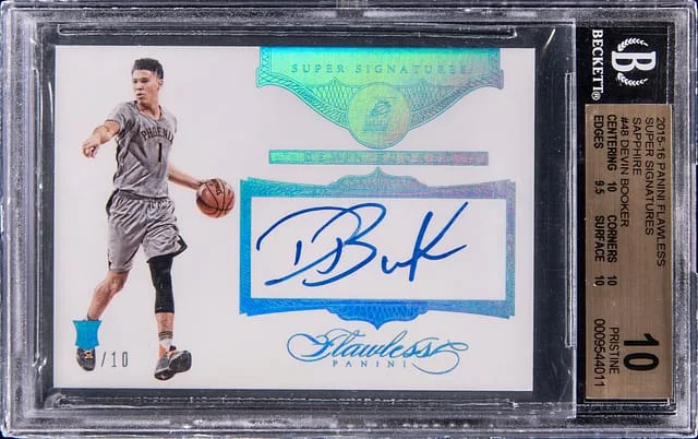 2015-16 Panini Flawless Devin Booker Super Signatures Sapphire #SS-DB card image