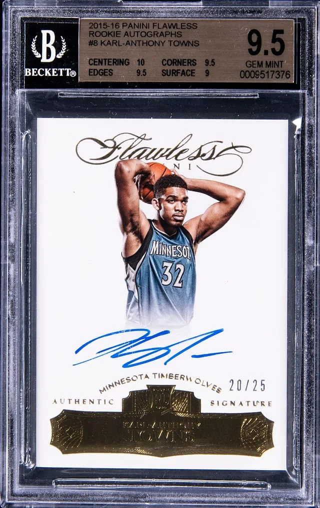 2015-16 Panini Flawless Karl-Anthony Towns Autograph #RA-KA card image