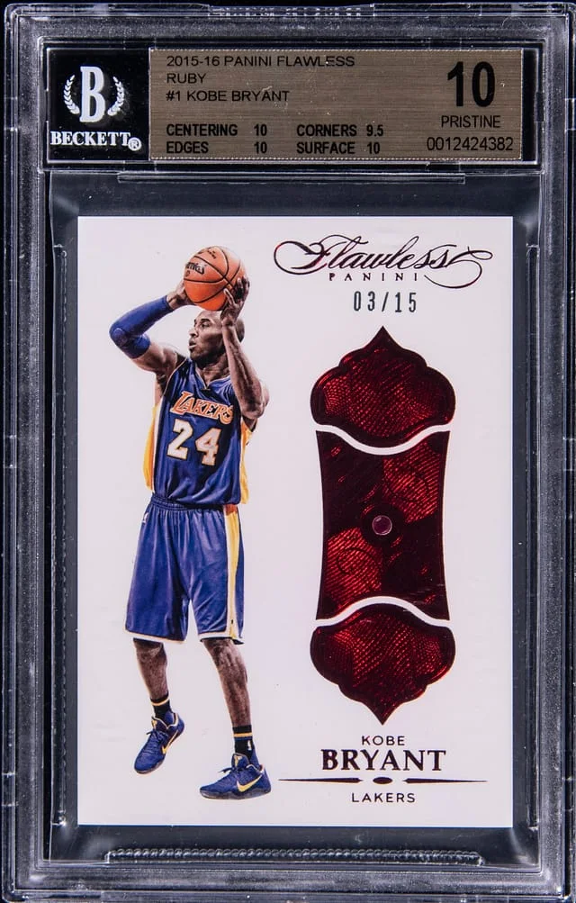 2015-16 Panini Flawless Kobe Bryant Ruby #1 card image