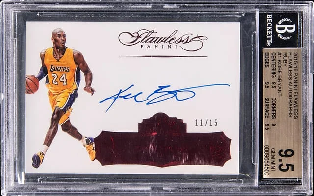 2015-16 Panini Flawless Kobe Bryant Autograph Ruby #FA-KB card image
