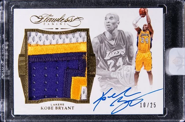 2015-16 Panini Flawless Kobe Bryant Star Swatch Signatures #SR-KB card image