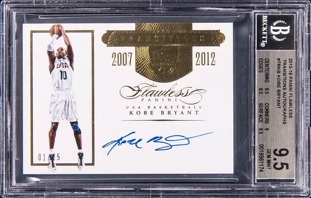 2015-16 Panini Flawless Kobe Bryant Transition Autographs #TR-KB card image