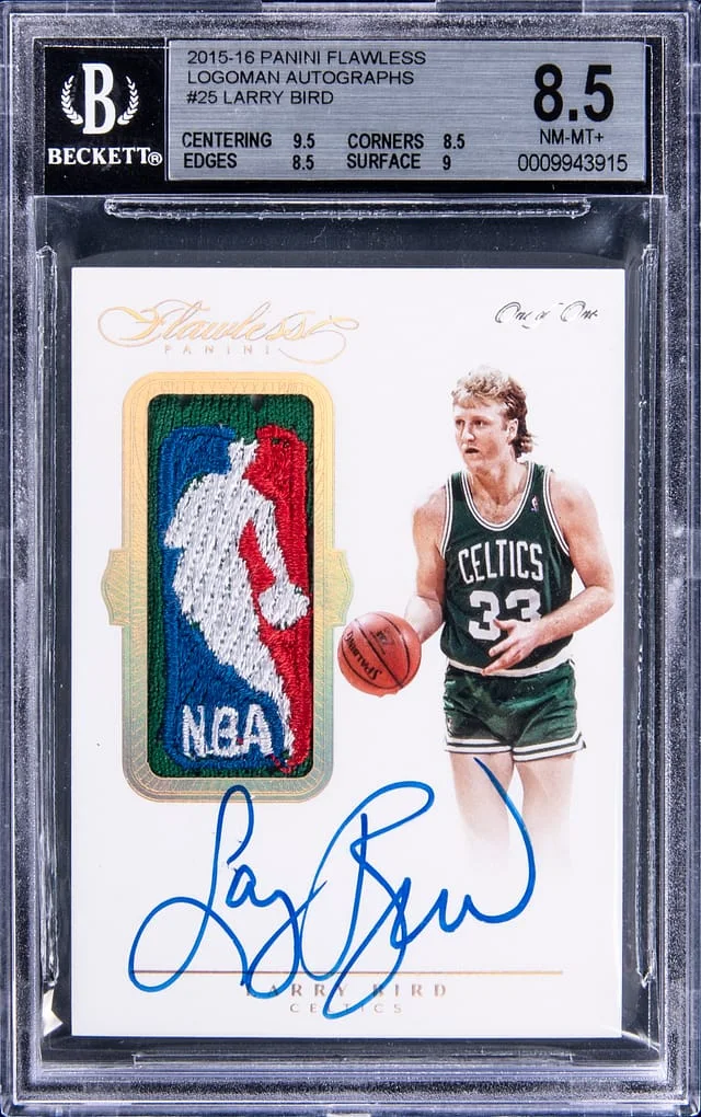 2015-16 Panini Flawless Larry Bird Logoman Autograph #LA-LB card image