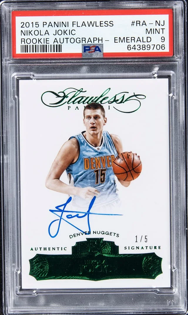 2015-16 Panini Flawless Nikola Jokic Autographs Ruby #RA-NJ card image