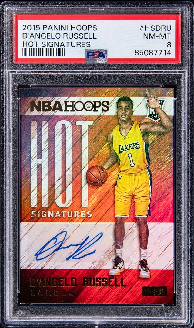 2015-16 Panini Hoops D'Angelo Russell Hot Signatures #HS-DRU card image
