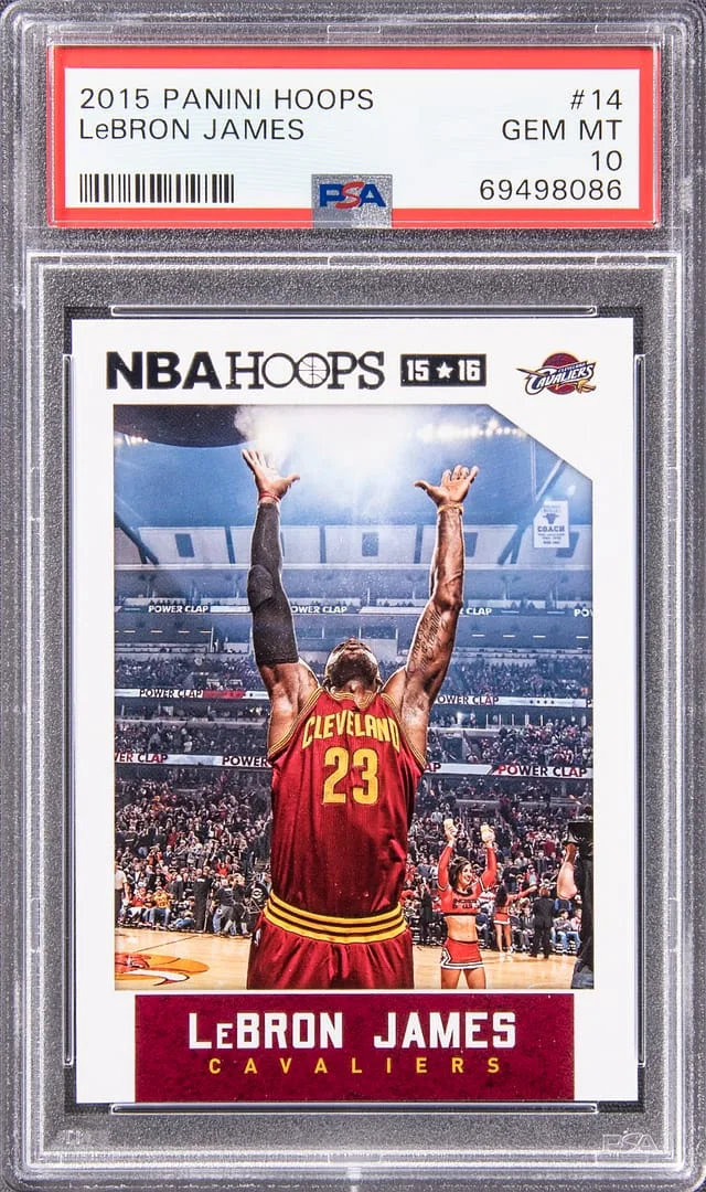 2015-16 Panini Hoops LeBron James #14 card image