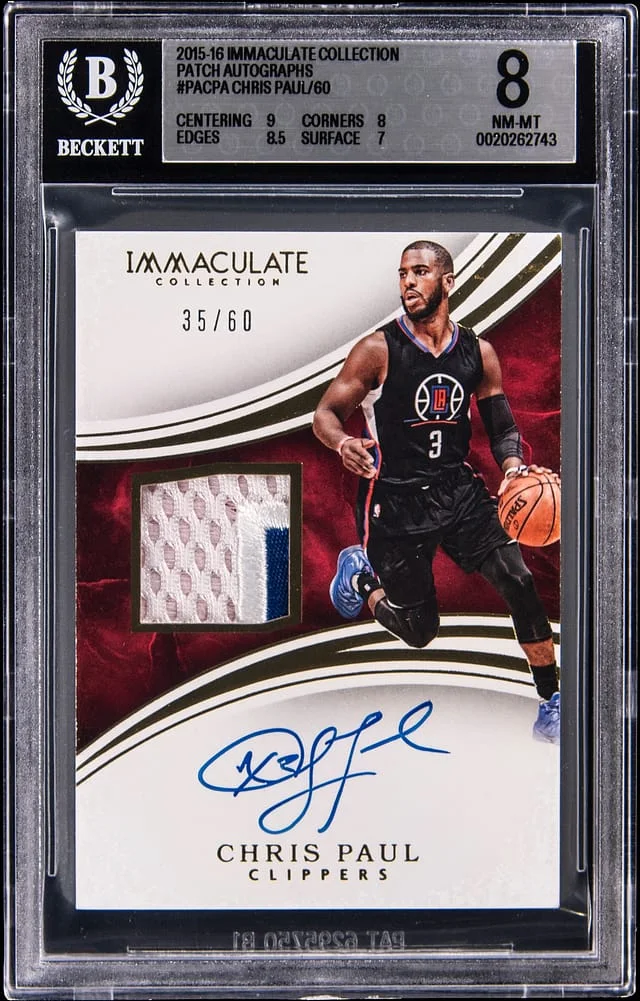2015-16 Panini Immaculate Chris Paul Collection Patch Autographs #PA-CPA card image