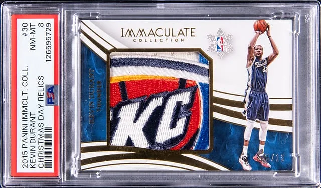 2015-16 Panini Immaculate Collection Kevin Durant Game-Used Christmas Day Relics #30 card image