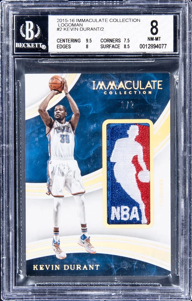 2015-16 Panini Immaculate Collection Kevin Durant Logoman #LM-KDU card image
