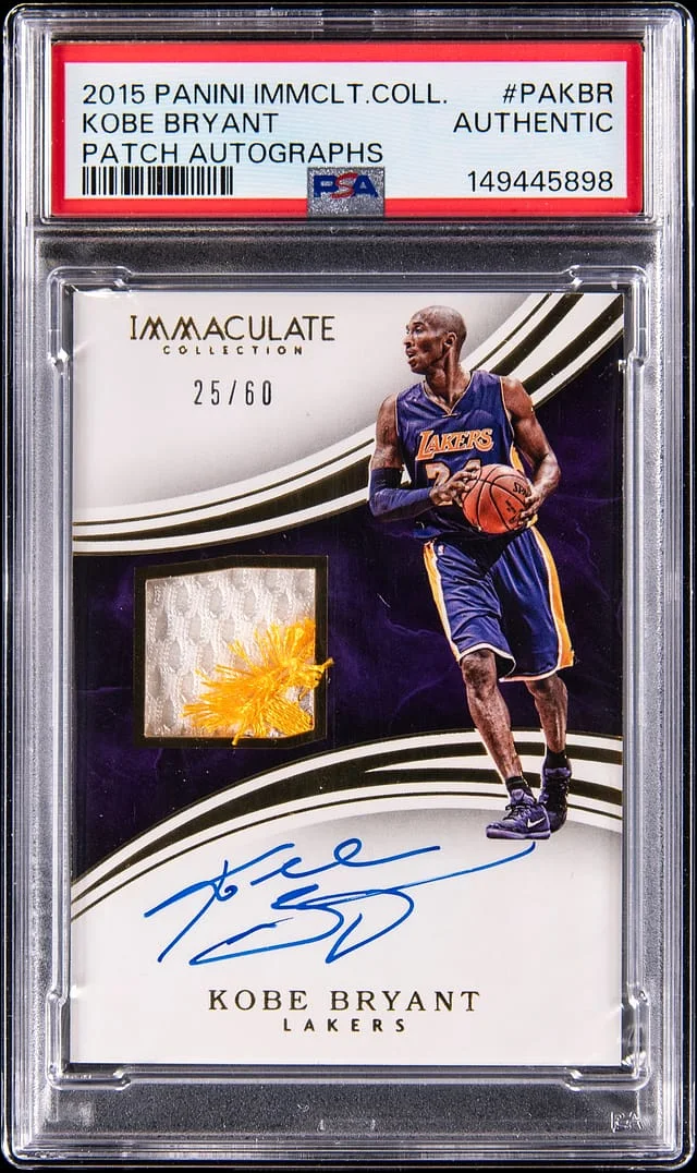 2015-16 Panini Immaculate Collection Kobe Bryant Patch Autographs #PA-KBR card image