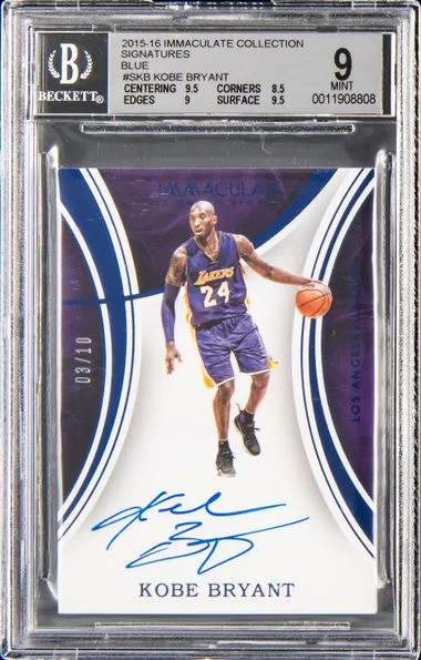 2015-16 Panini Immaculate Collection Kobe Bryant Signatures Blue #S-KB card image