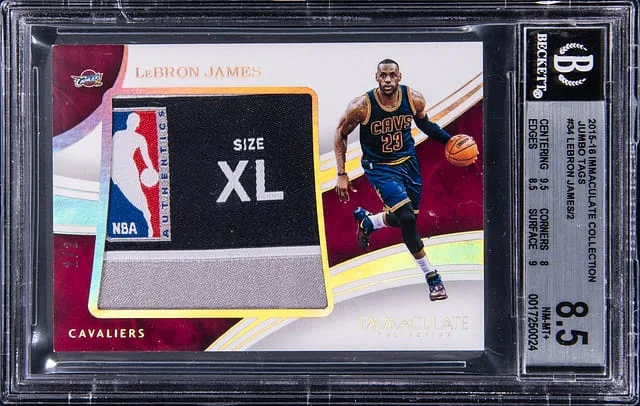 2015-16 Panini Immaculate Collection LeBron James Jumbo Tags #34 card image