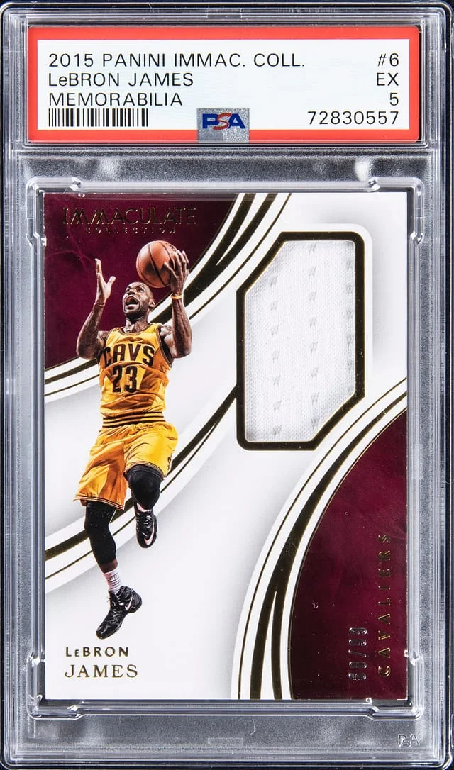 2015-16 Panini Immaculate Collection LeBron James Memorabilia #6 card image