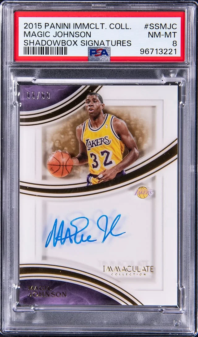 2015-16 Panini Immaculate Collection Magic Johnson Shadowbox Signatures #SSMJC card image