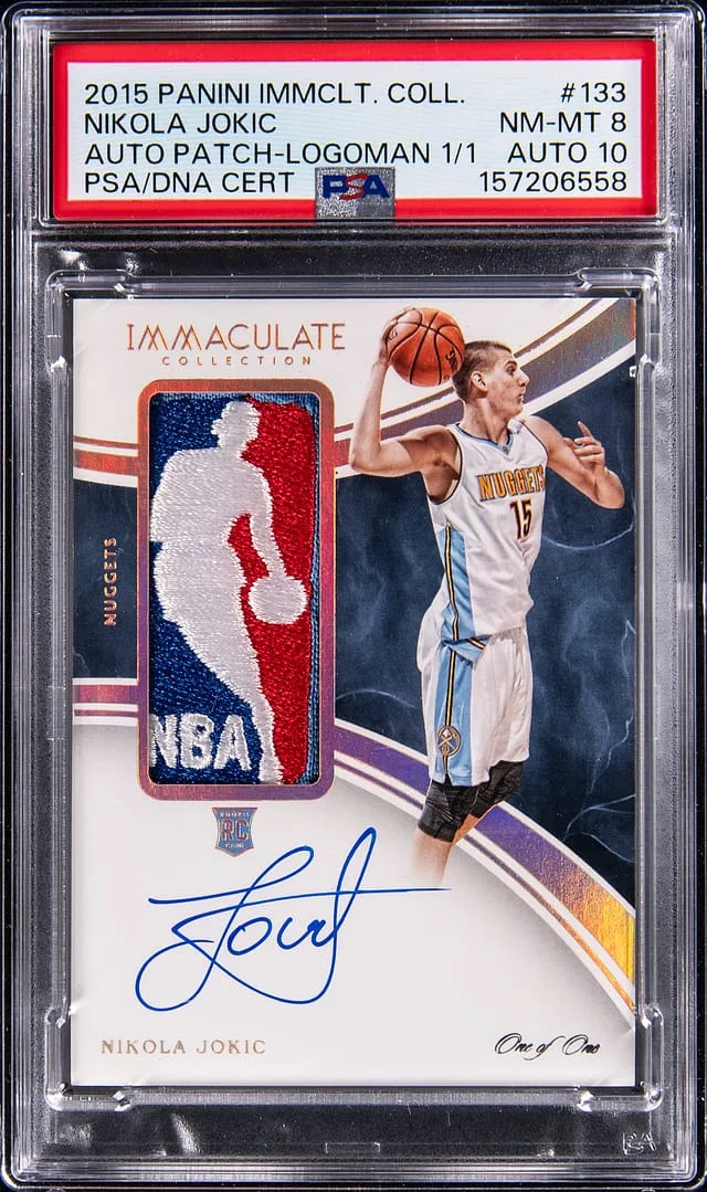 2015-16 Panini Immaculate Collection Nikola Jokic Patch Autographs (RPA) Logoman #133 card image