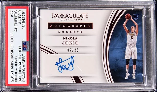 2015-16 Panini Immaculate Collection Nikola Jokic Autographs Red #27 card image