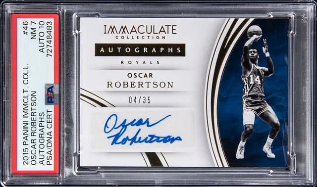 2015-16 Panini Immaculate Collection Oscar Robertson Autograph #46 card image