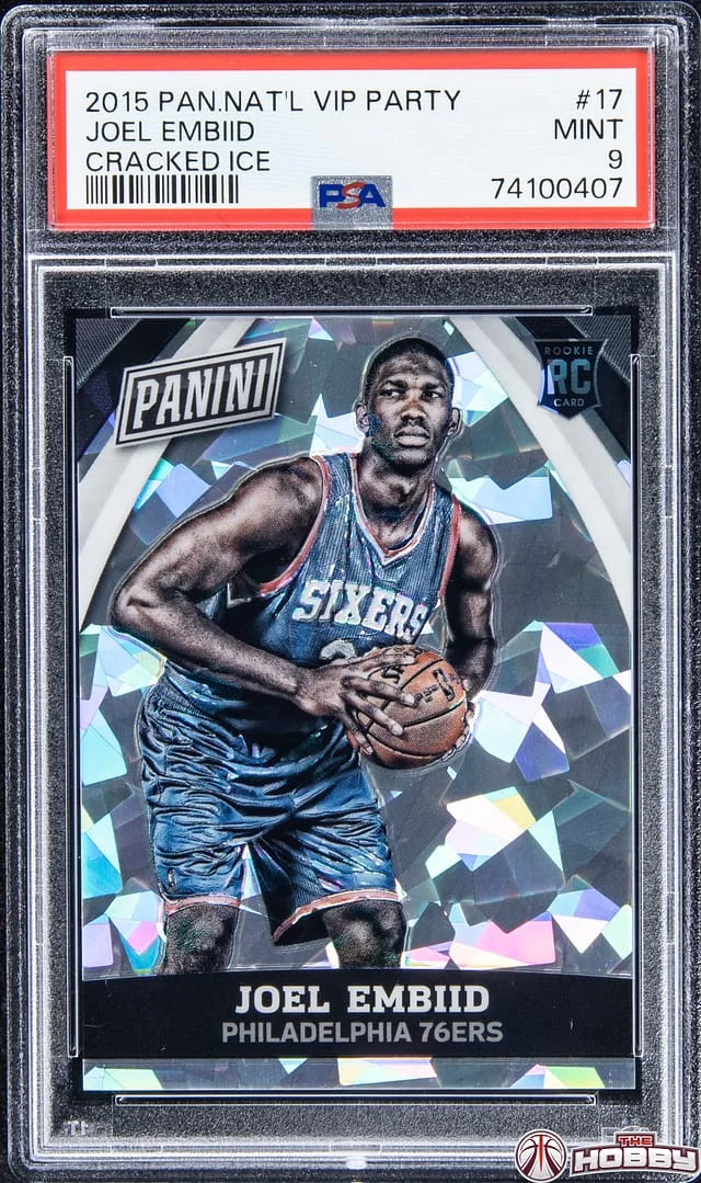 2015-16 Panini Joel Embiid National VIP Party Cracked Ice #17 card image