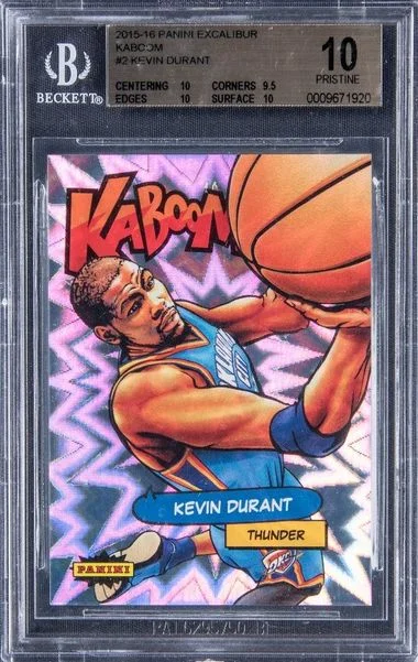 2015-16 Panini Kevin Durant Excalibur Kaboom #2 card image