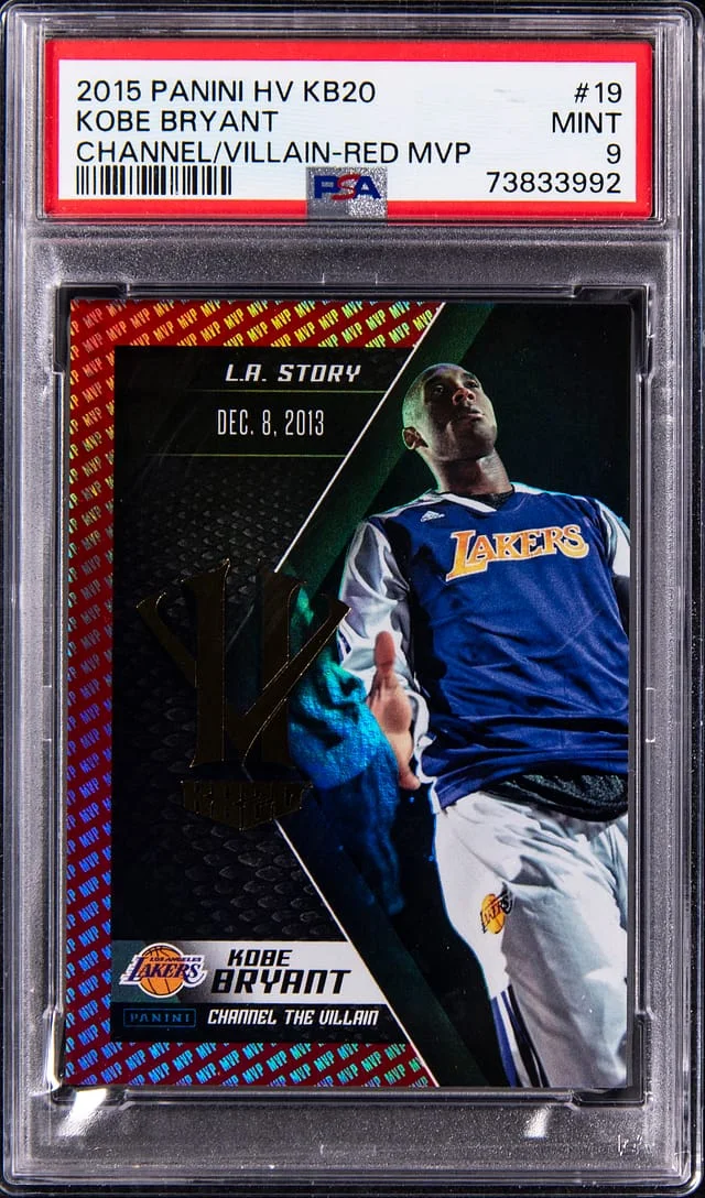 2015-16 Panini Kobe Bryant Hero/Villain KB20 Channel Red MVP #19 card image