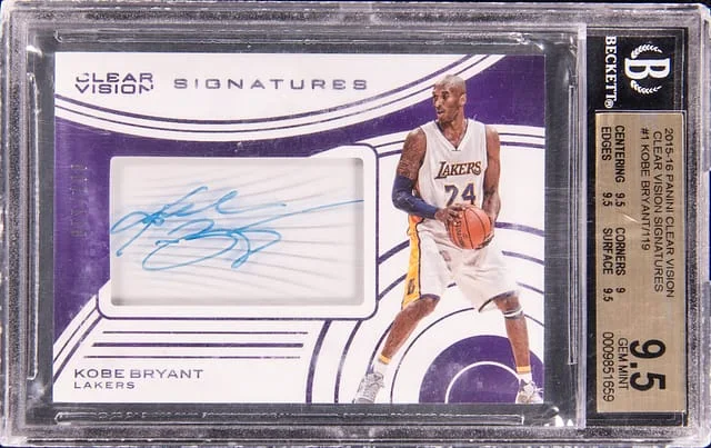 2015-16 Panini Kobe Bryant Clear Vision Clear Vision Signatures #CVS-KB card image