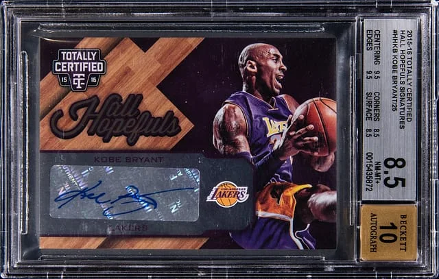 2015-16 Panini Kobe Bryant Totally Certified Hall Hopefuls Signatures #HH-KB card image