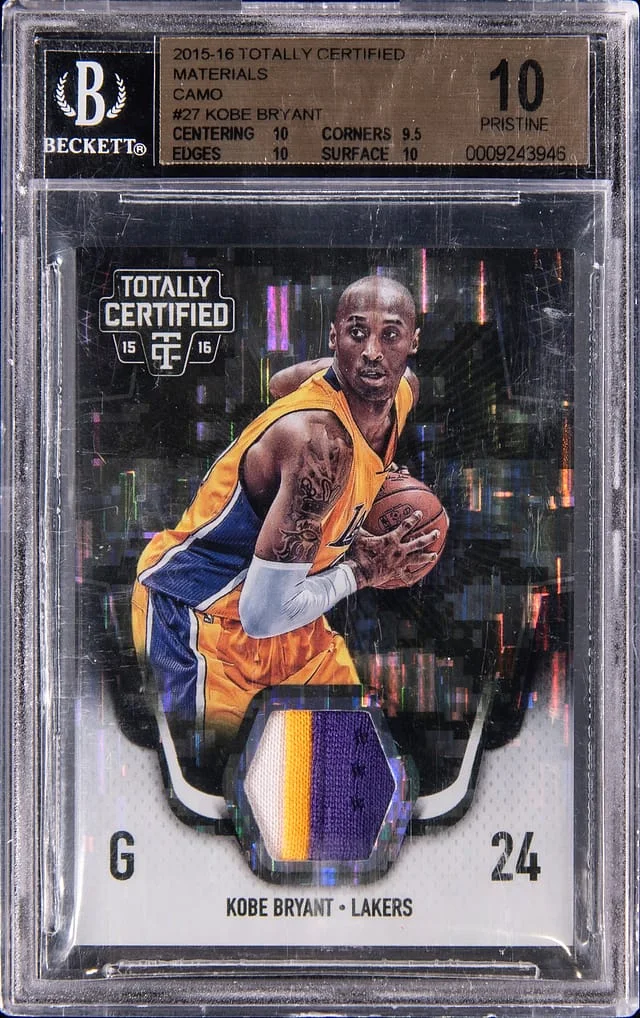 2015-16 Panini Kobe Bryant Totally Certified Materials Camo #TCM-KB card image