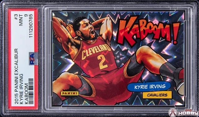 2015-16 Panini Kyrie Irving Excalibur Kaboom #3 card image